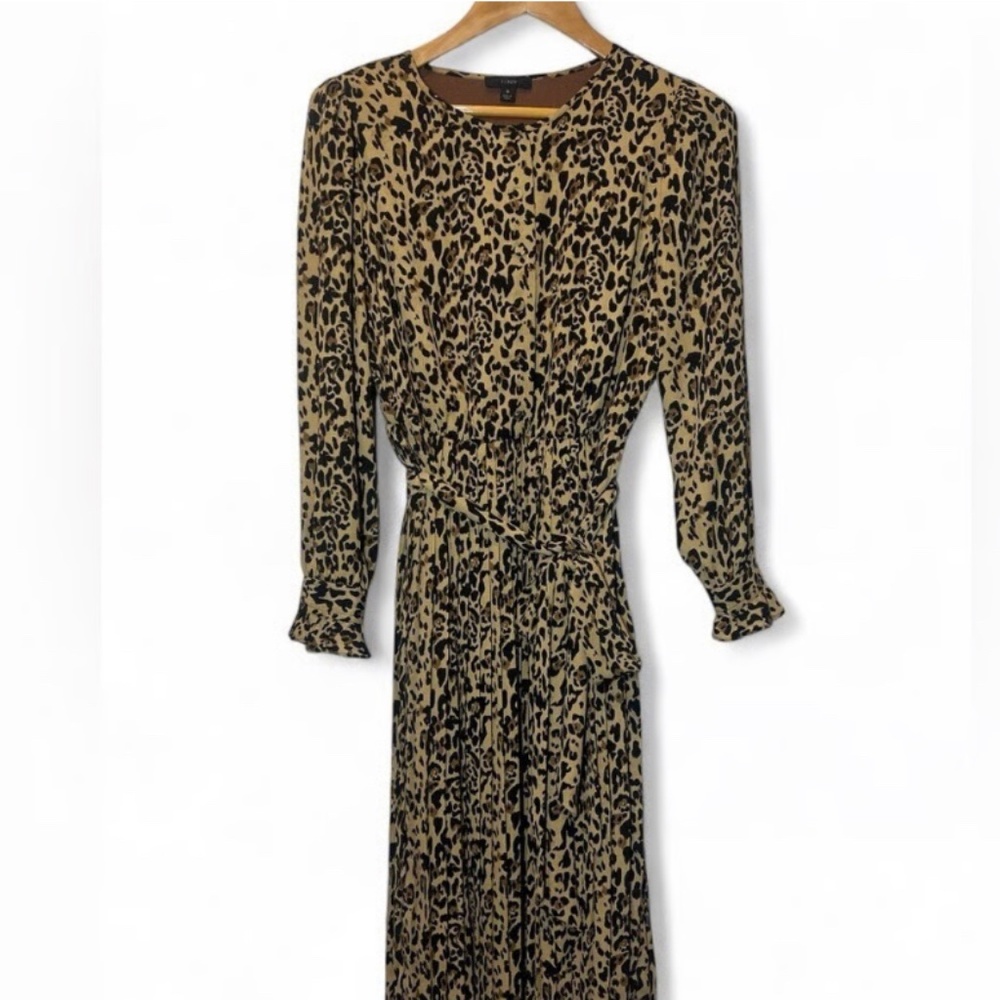 Leopard Maxi Dress, Size 6, J. Crew